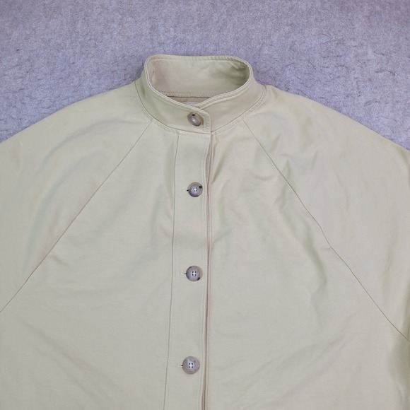 Madewell Structured Terry Longline Coat Womens S Beige Boxy Button NEW - Picture 2 of 8